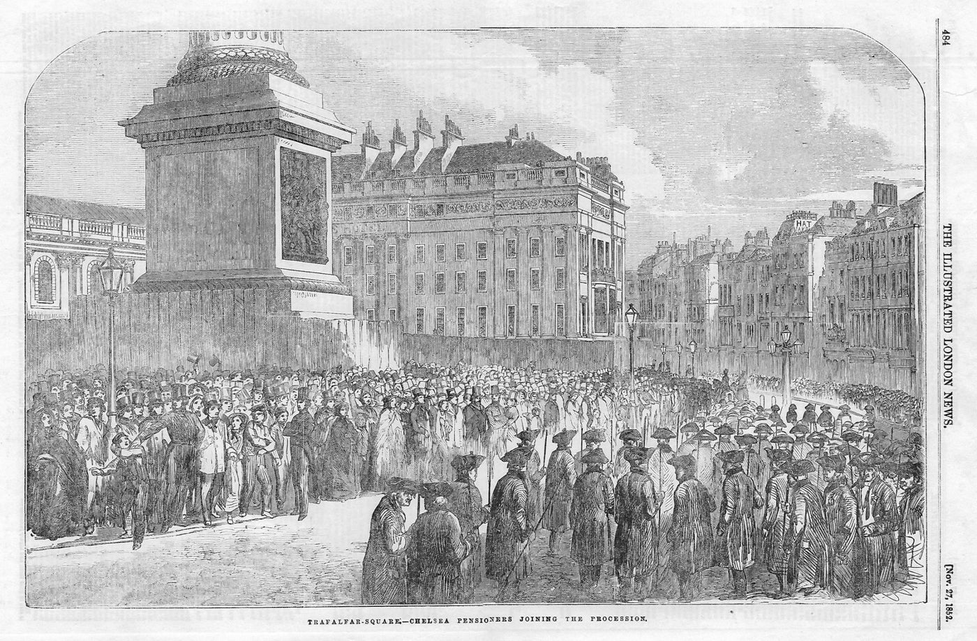 Chelsea Pensioners at the Duke of Wellington's funeral 1852