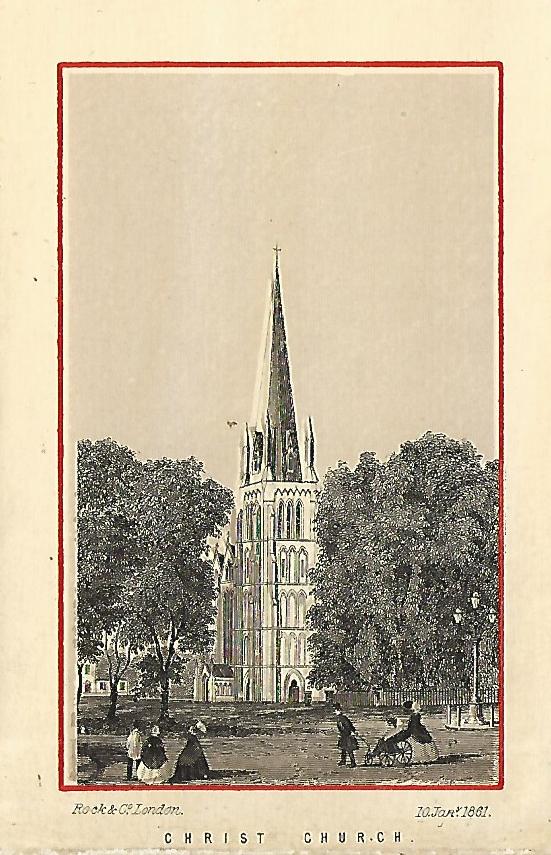 Christ Church Clifton Bristol antique print