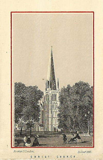 Christ Church Clifton Bristol antique print
