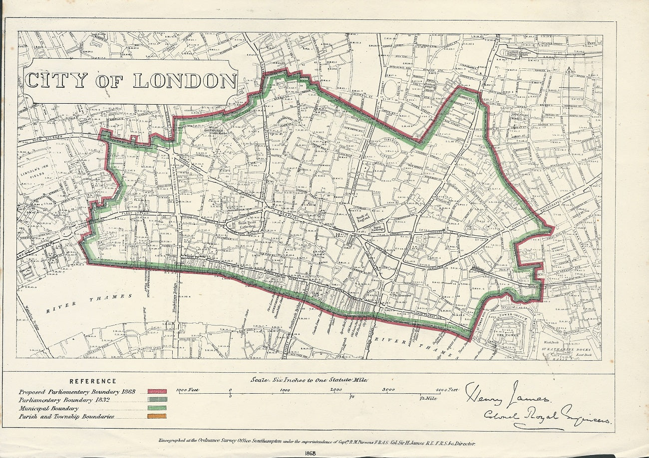 City of London Boundary Commission map 1868