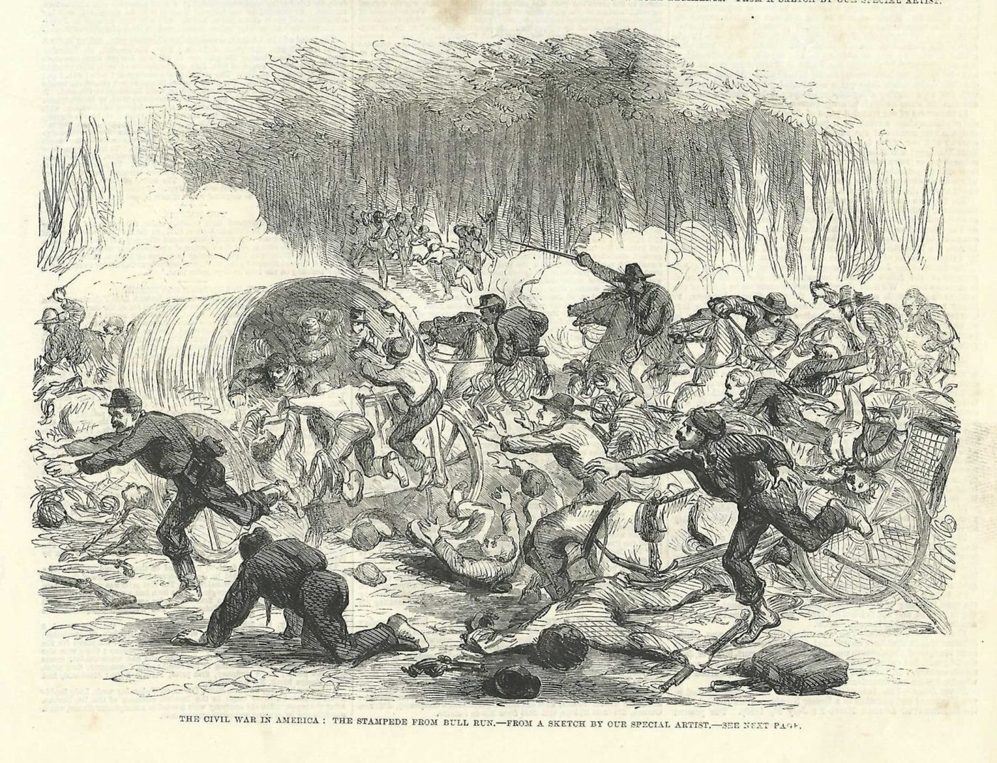 Bull Run retreat of Union Army at Manassas Prince William County Virginia 1861