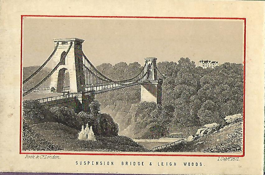 Clifton Suspension Bridge Bristol antique print