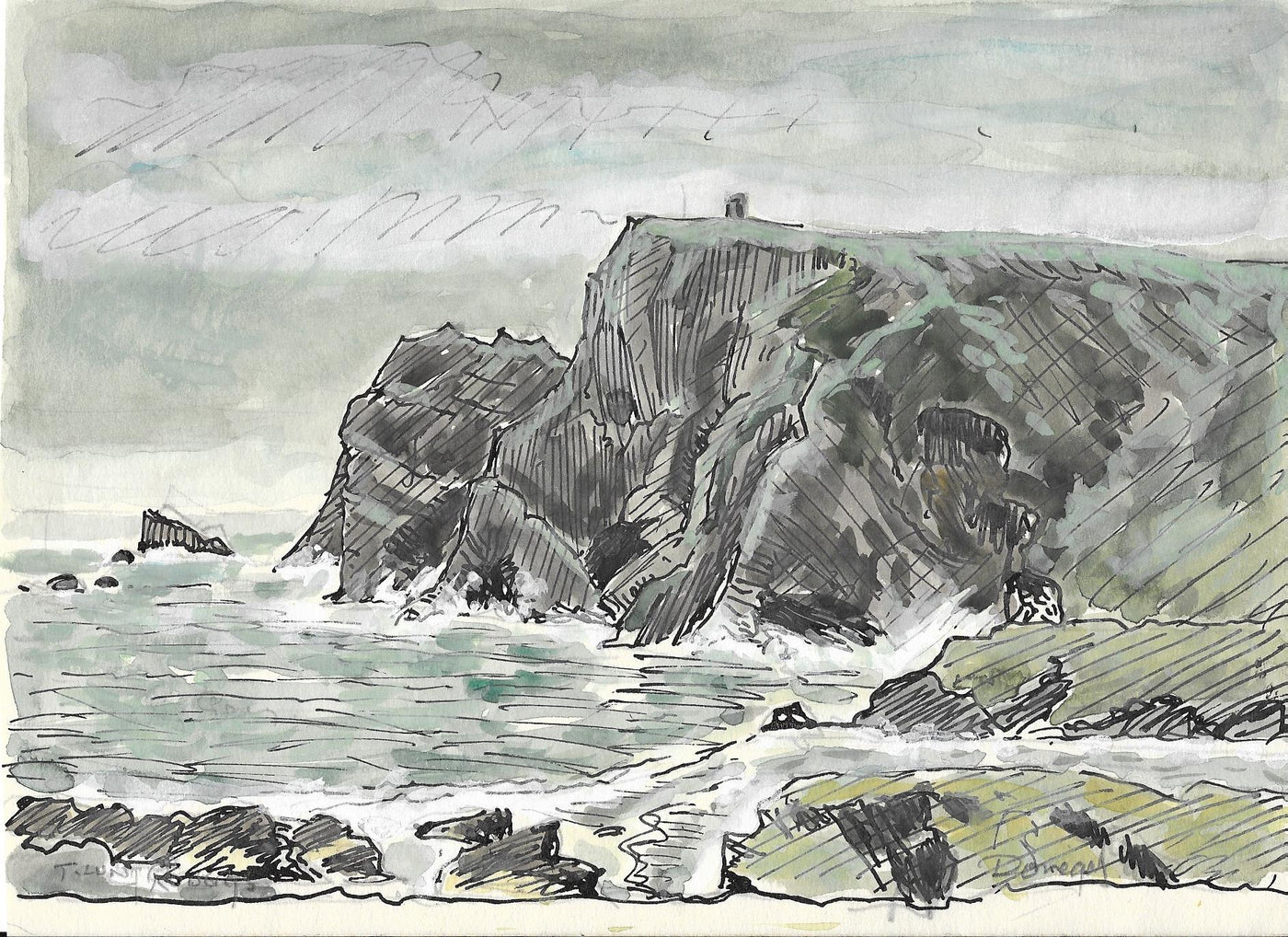 Donegal watercolour by Thomas Lunt Roberts for sale