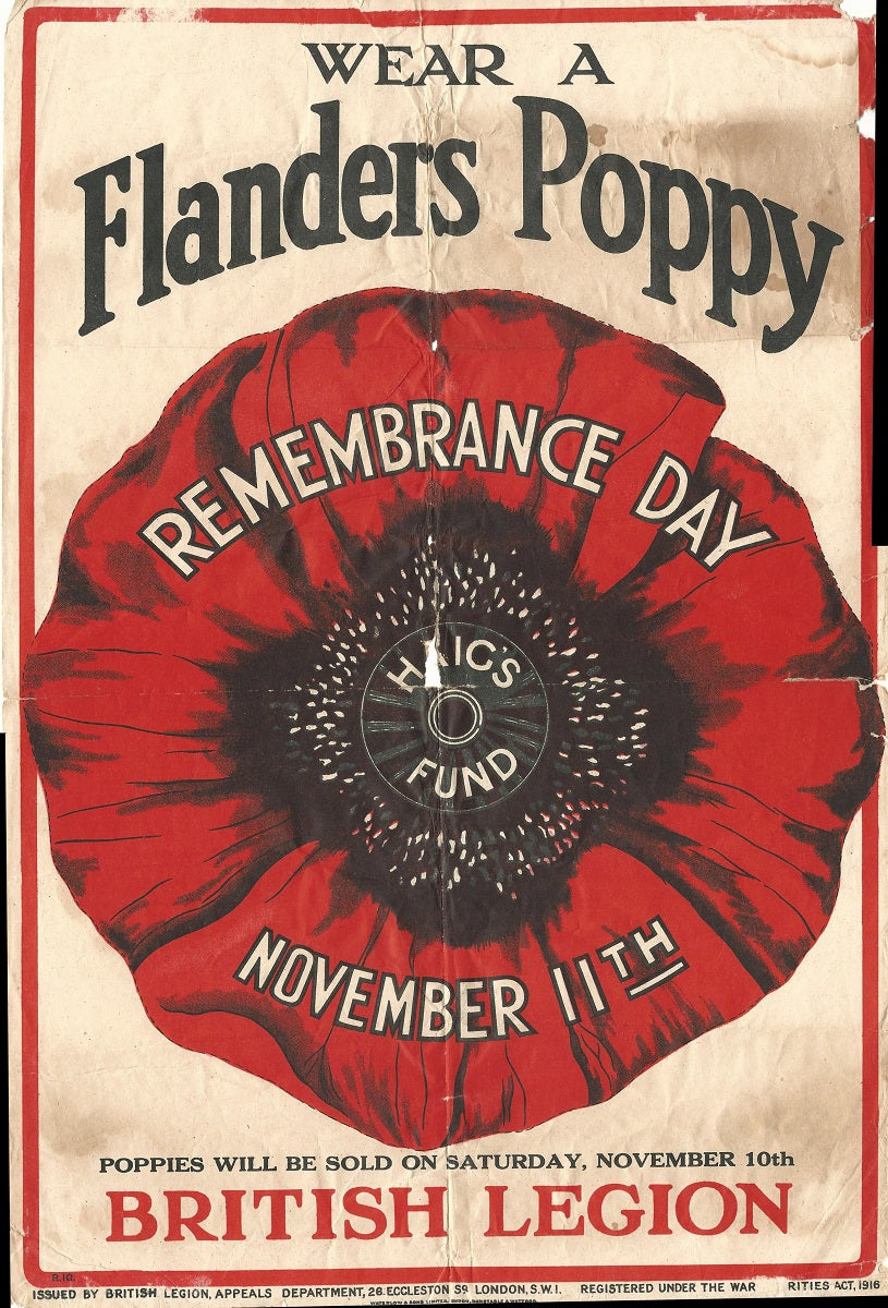 British Legion Earl Haig Poppy Appeal poster