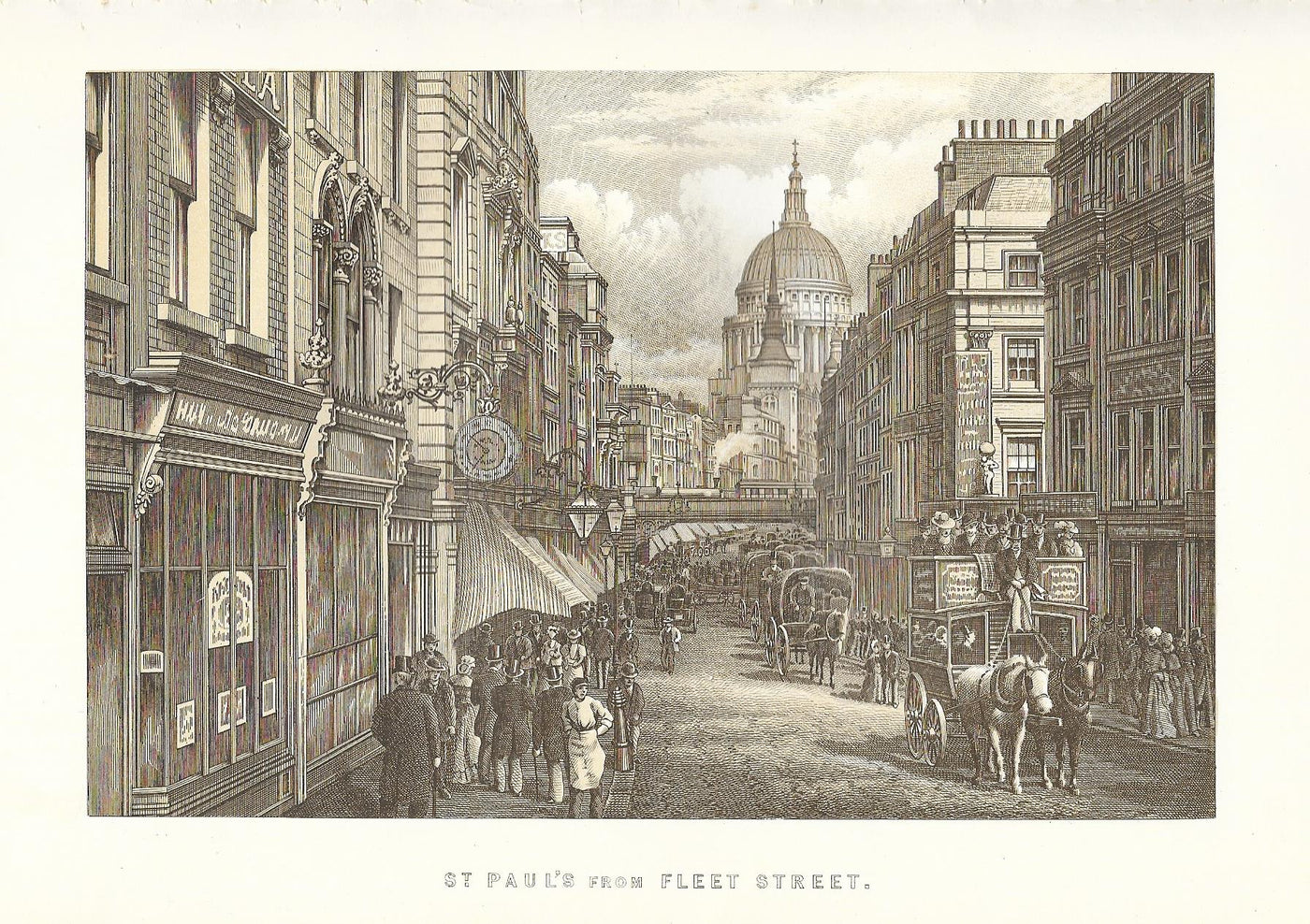 Fleet Street antique print
