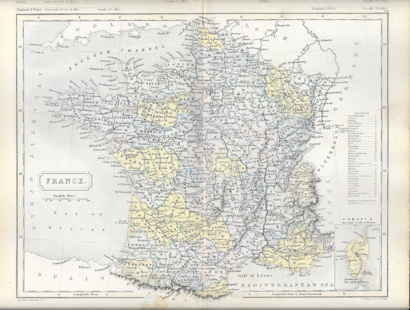 France antique map 1871