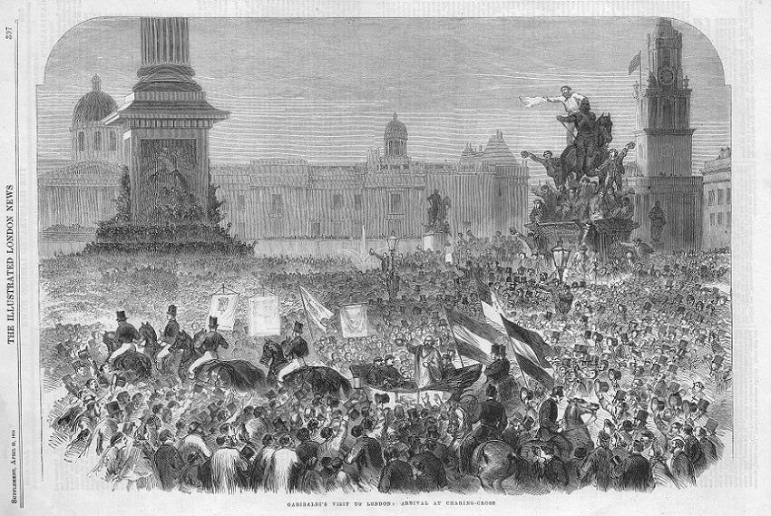 Garibaldi's visit to London antique print