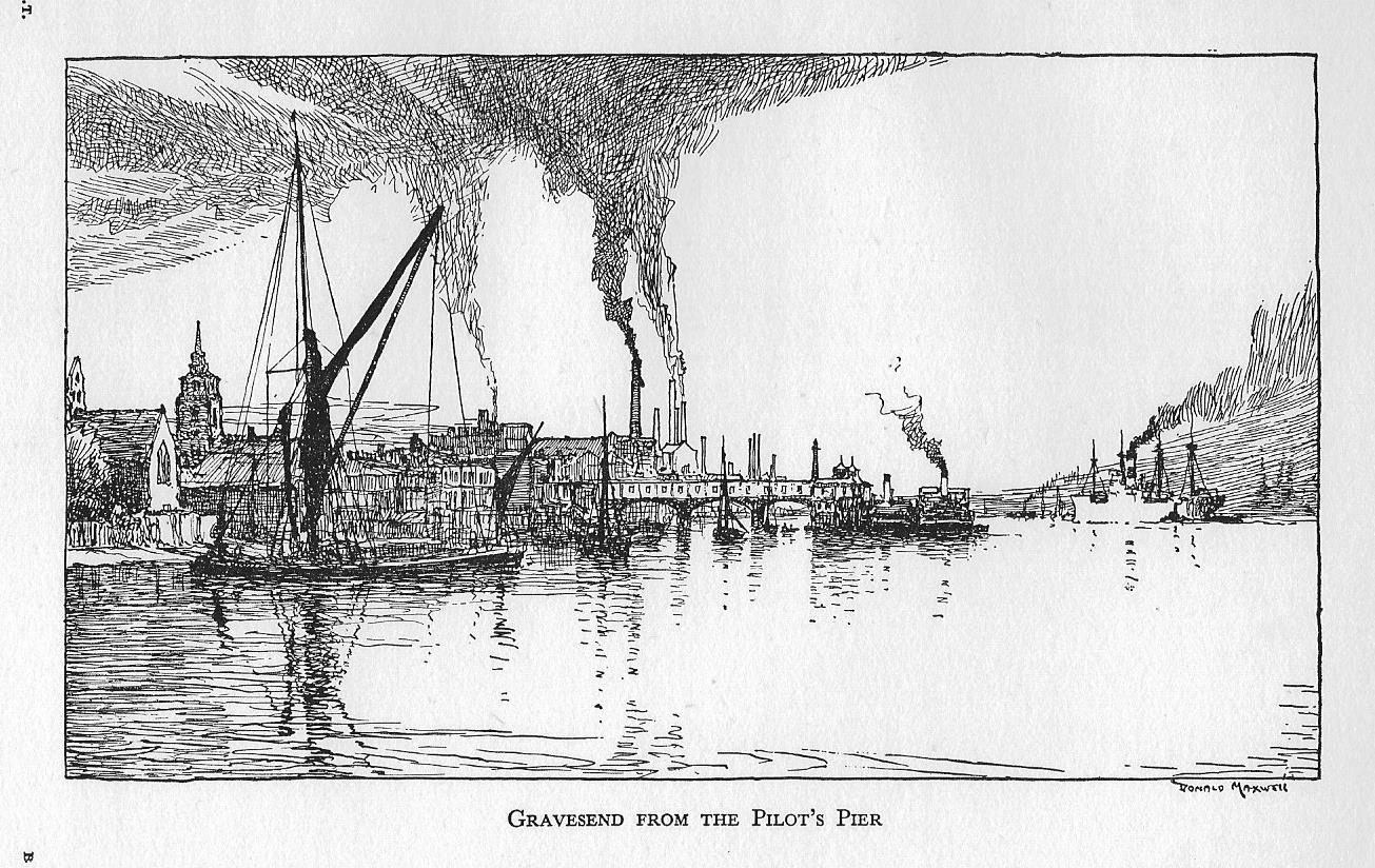 Gravesend Kent vintage print