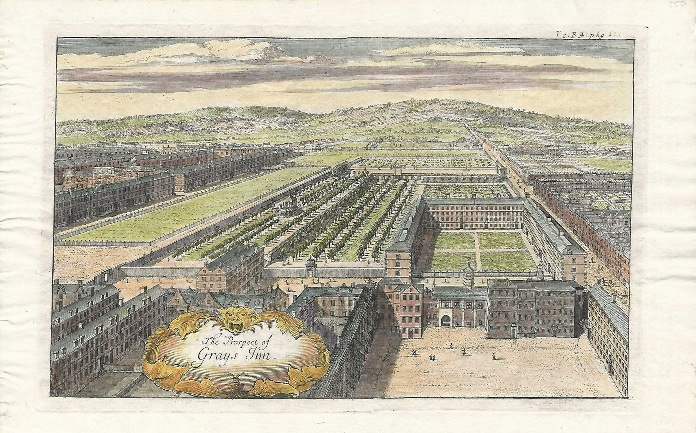 Grays Inn London antique print