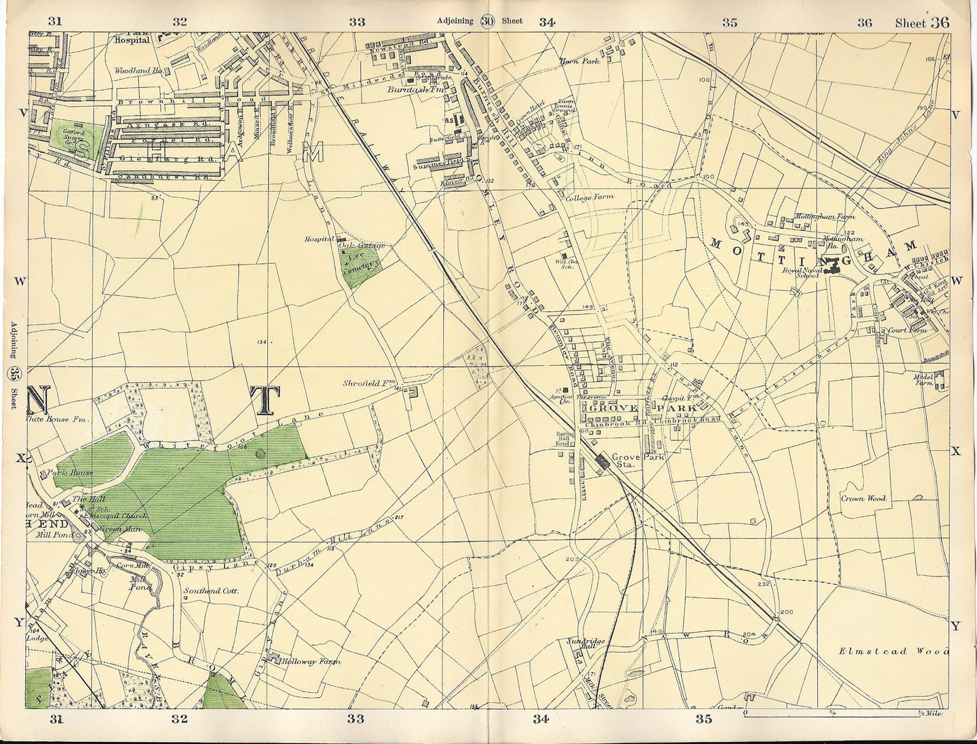 Grove Park antique map 1897