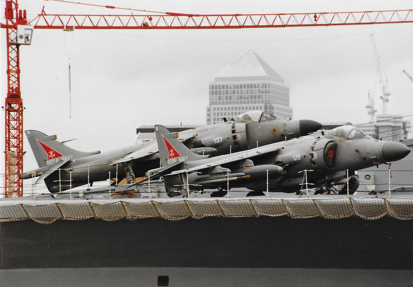 Harrier and Canary Wharf photograph