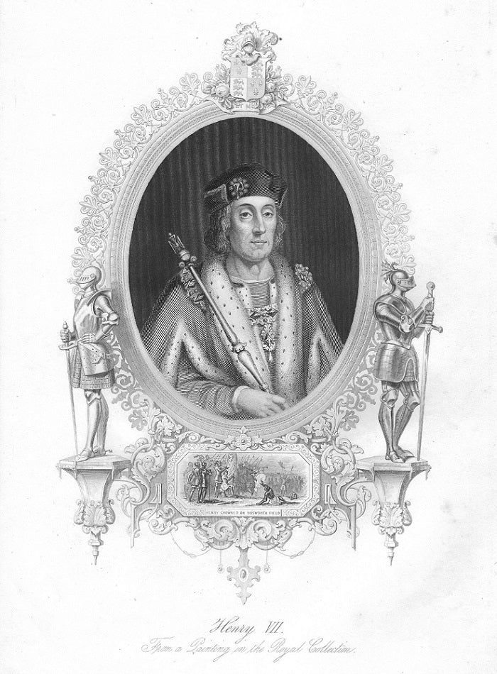 Henry VII of England antique print published 1868