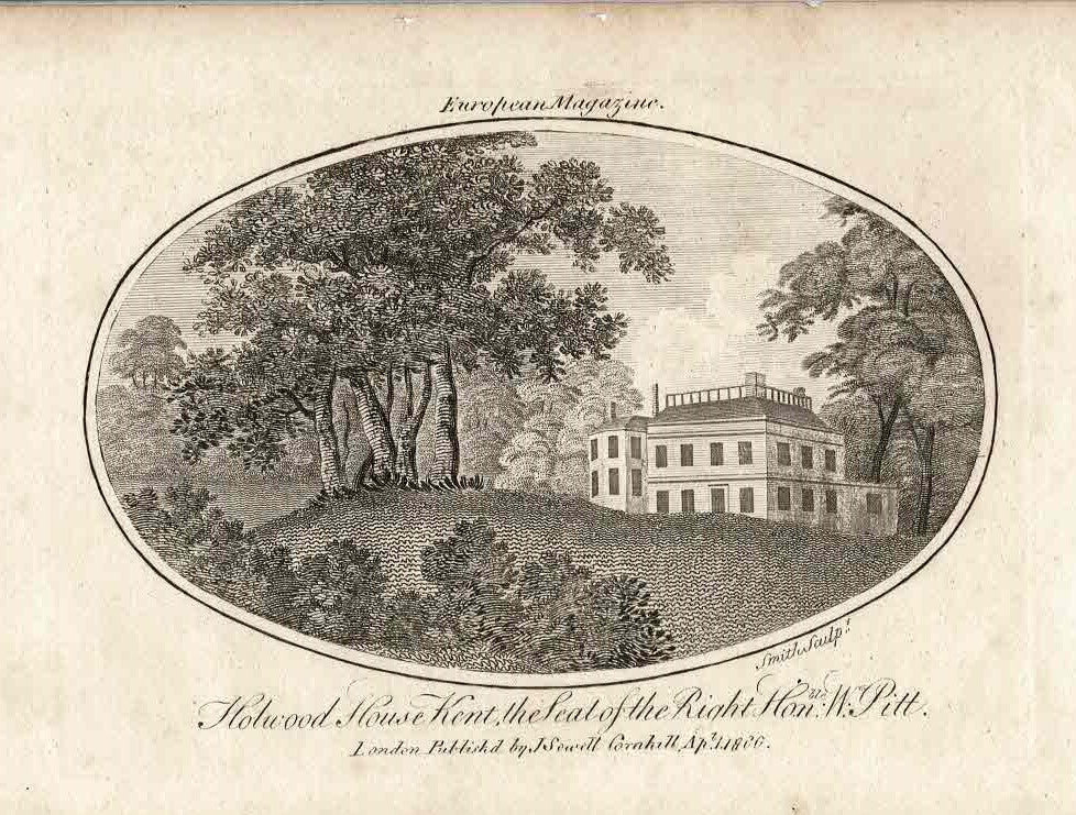 Holwood House Keston Kent antique print 1800