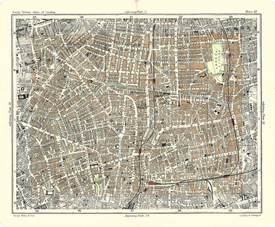 Hoxton Hackney antique map 1902