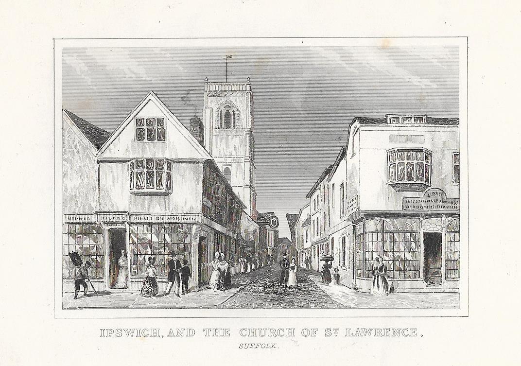 Ipswich Suffolk St Lawrence Church 1845