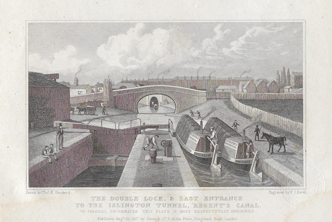 Islington Double Lock Tunnel Regent's Canal London (ex libris)