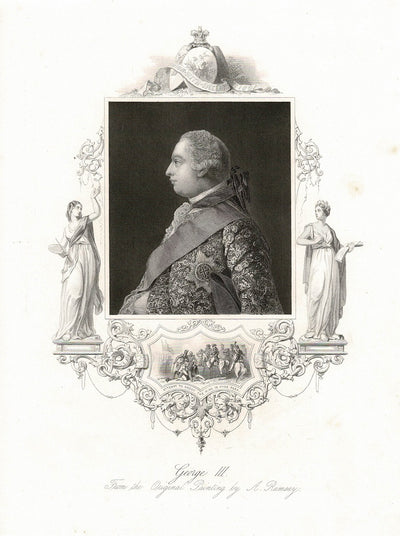 King George III antique print
