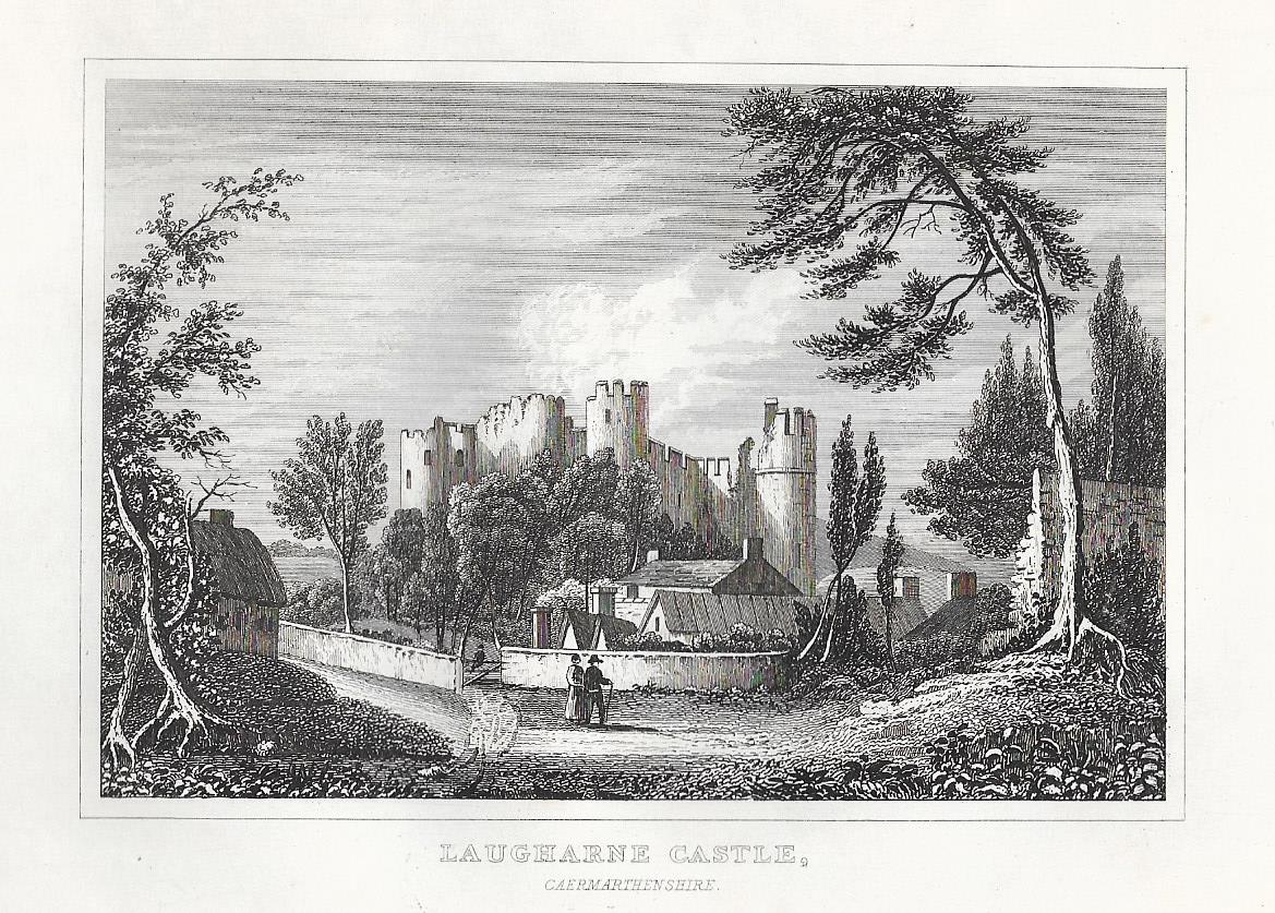 Laugharne Castle Carmarthenshire Wales 1845