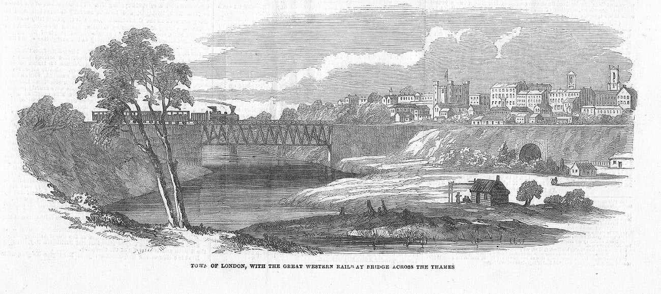London Ontario Canada antique print published in 1854