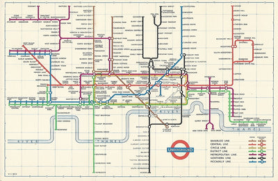 London Underground map by Harry Beck 1959