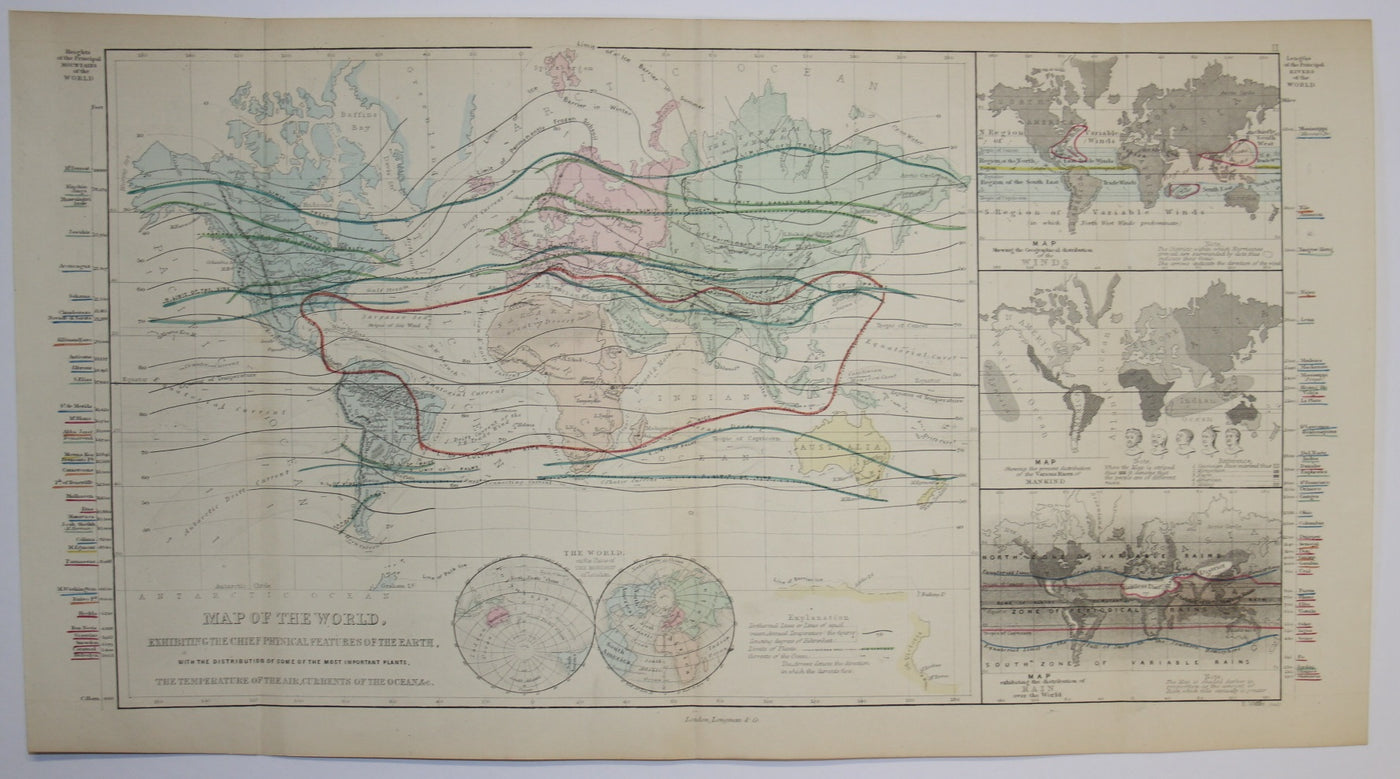 World antique map 1871