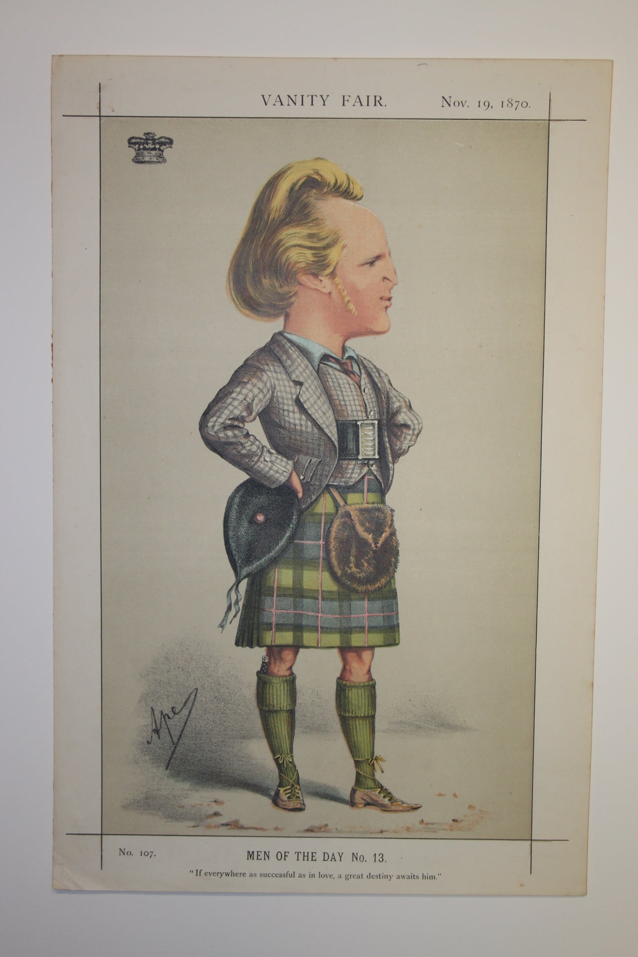 Marquess of Lorne Vanity Fair antique print