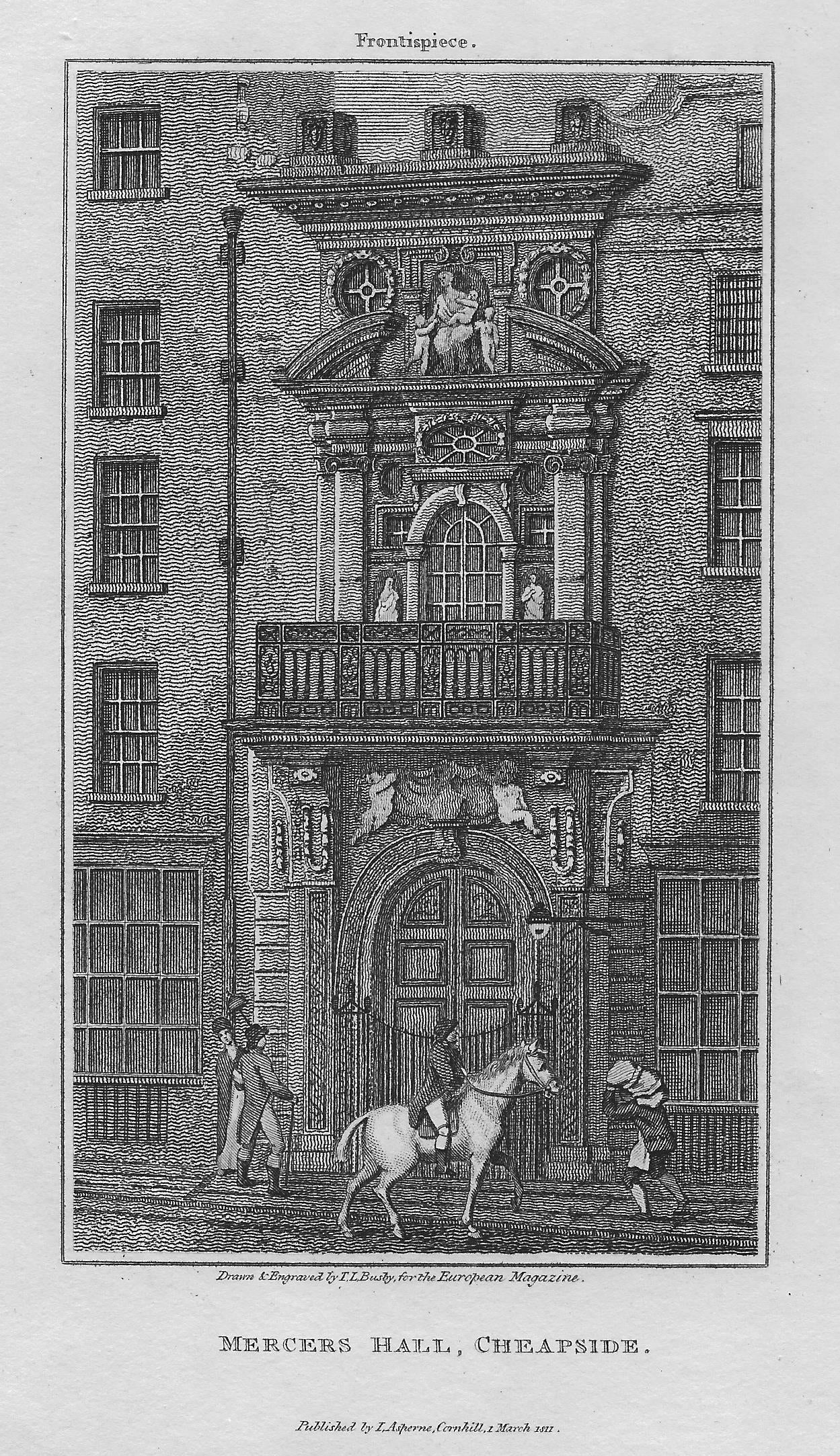 Mercers Hall Cheapside London antique print 1811 – Maps and Antique Prints
