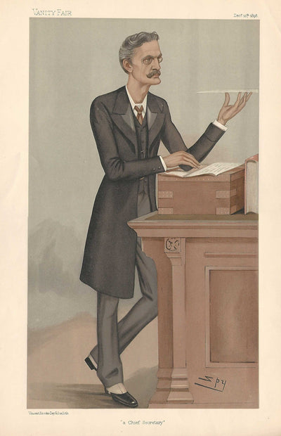 Gerald William Balfour Earl of Balfour Vanity Fair antique print 1896