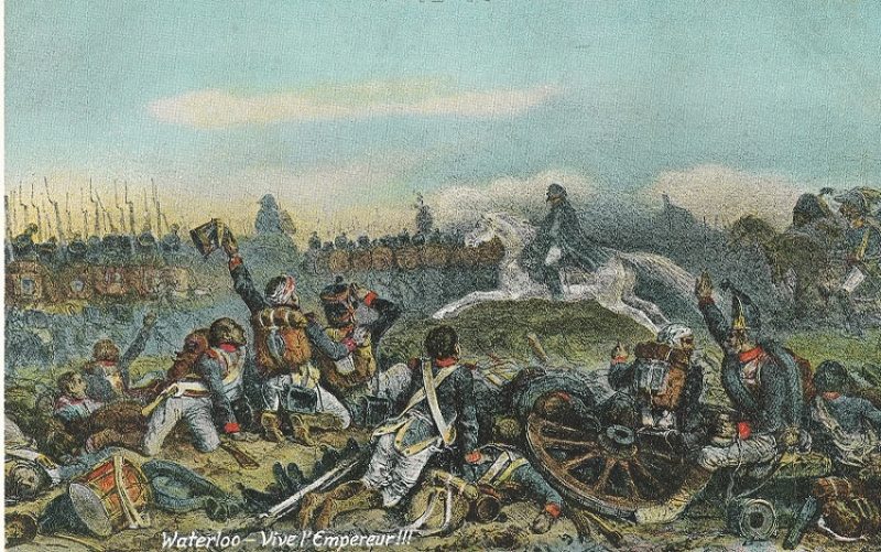 Waterloo antique postcard Vive l'Empereur!!!