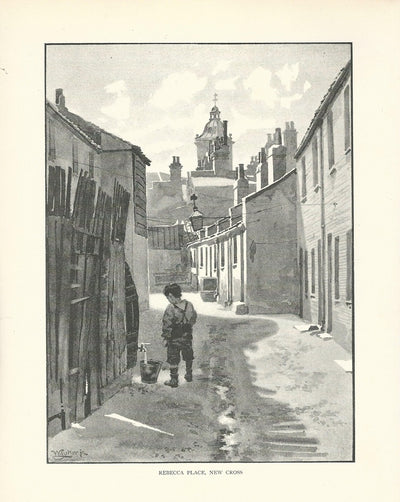 New Cross Rebecca Place antique print 1893