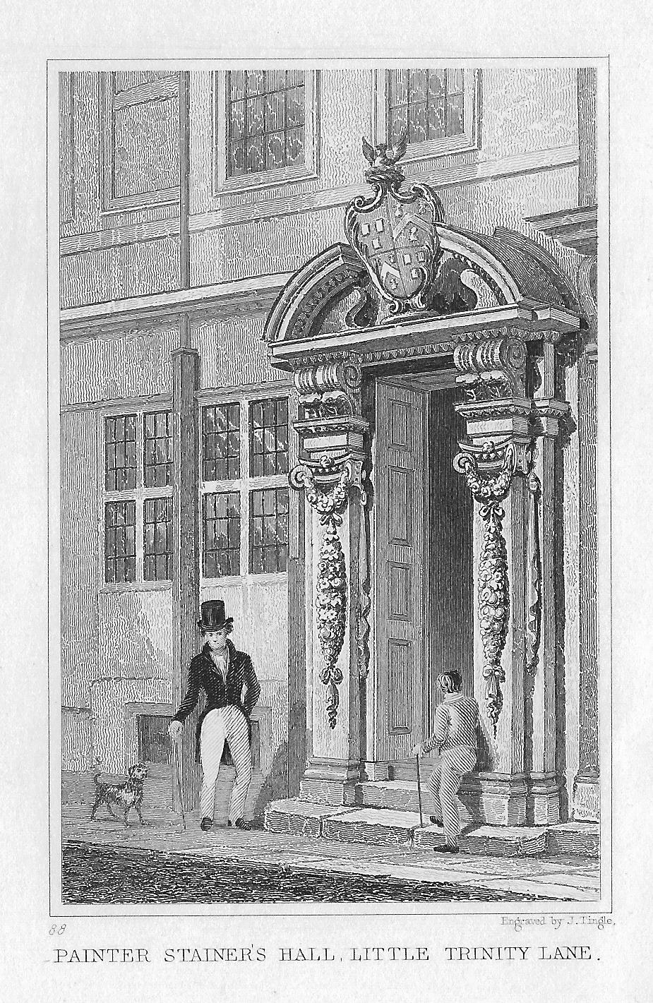 Painter Stainers Hall London  antique print 1831