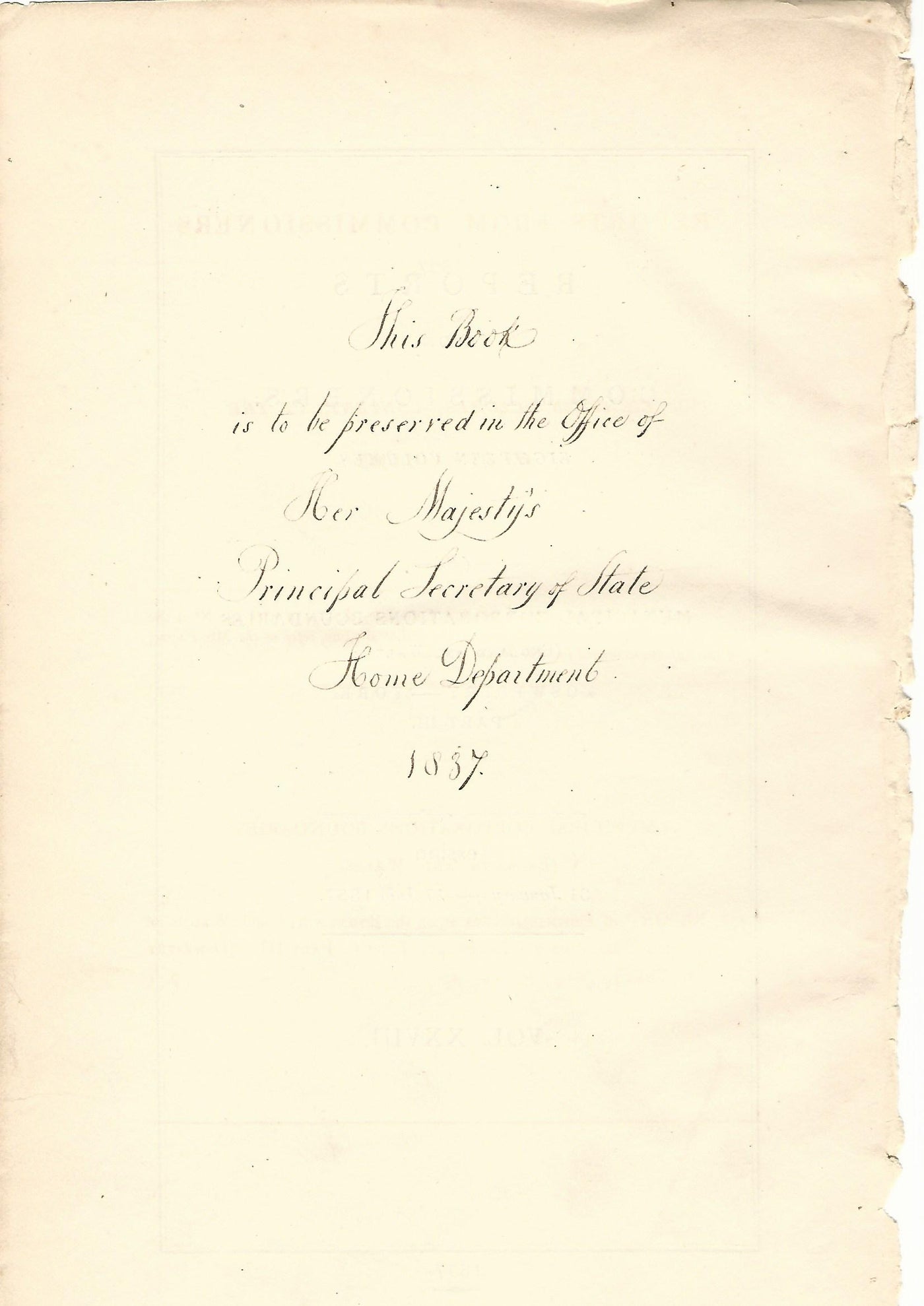 Rye Sussex antique map from Boundary Commission 1837