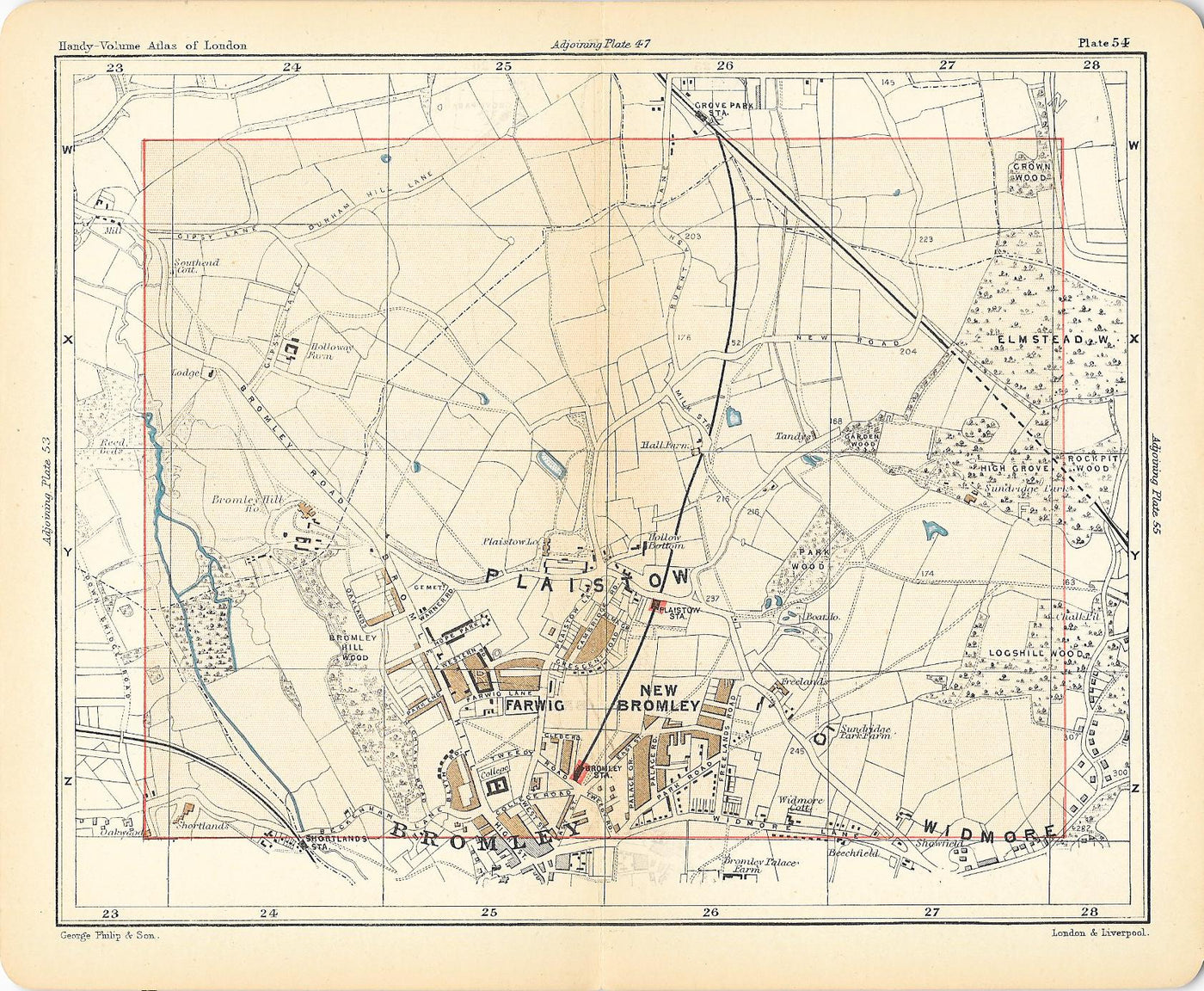 Plaistow Kent antique print