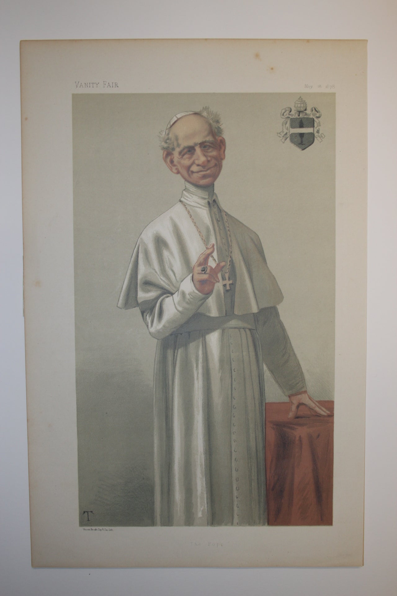 Pope Leo Vanity Fair antique print 1878