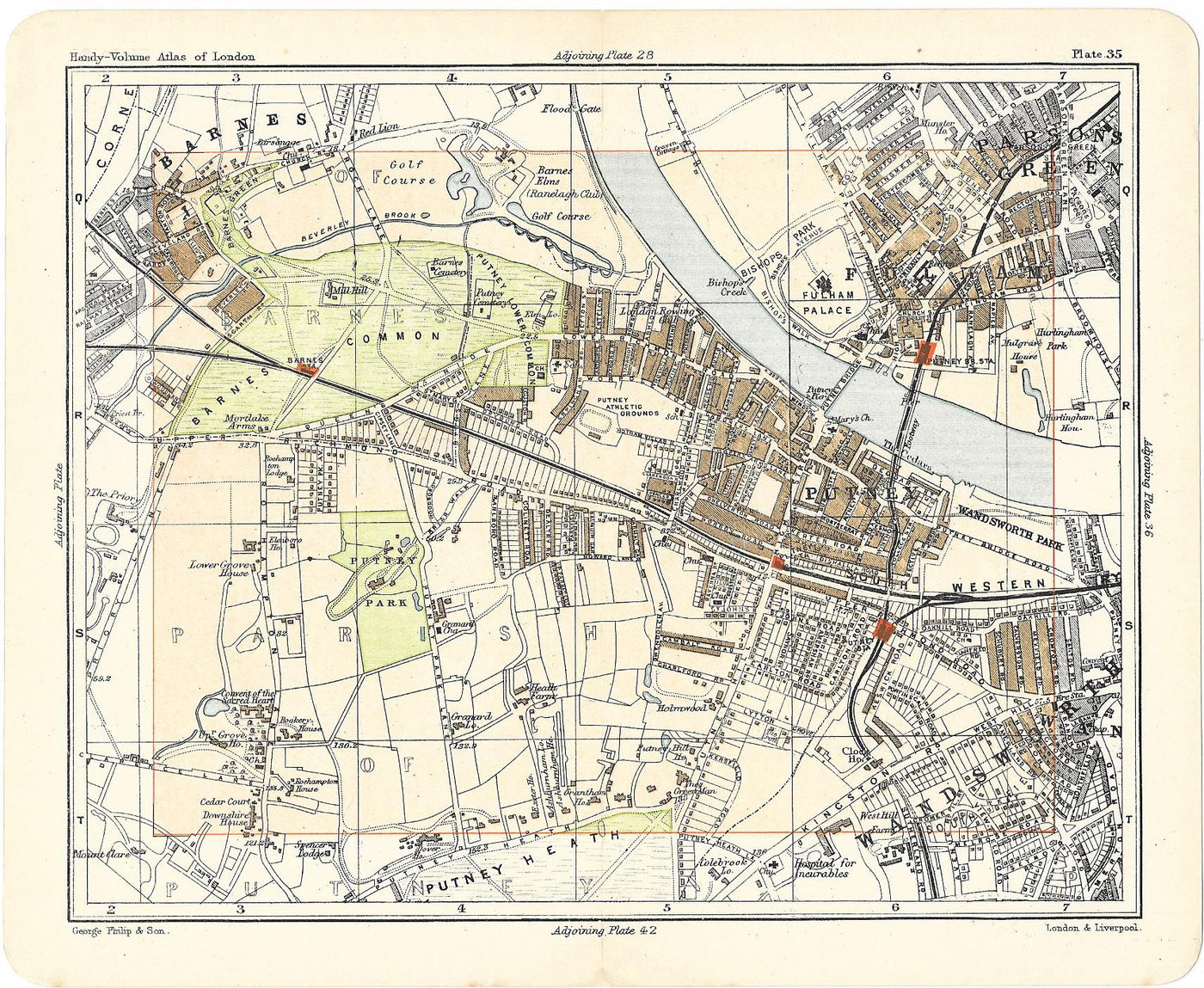 Putney antique map 1902