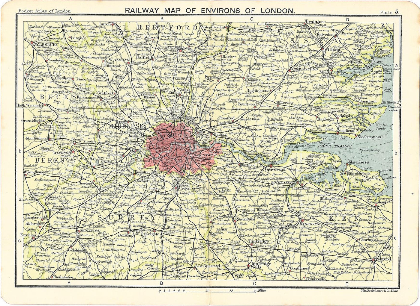 Railway map of London and Environs