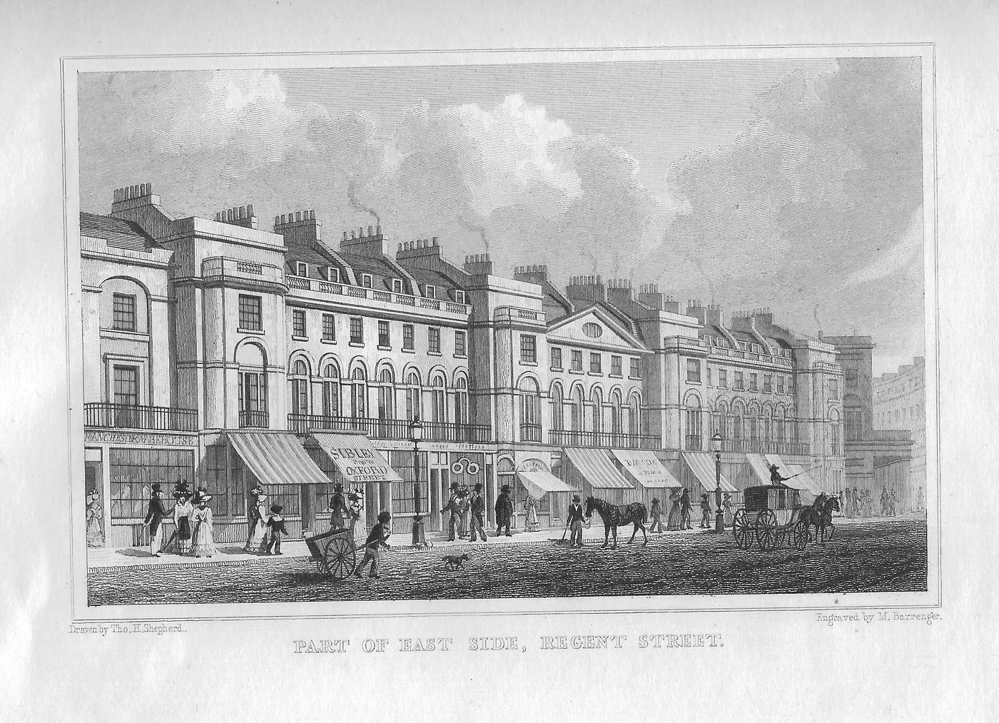 Regent Street London (2) antique print