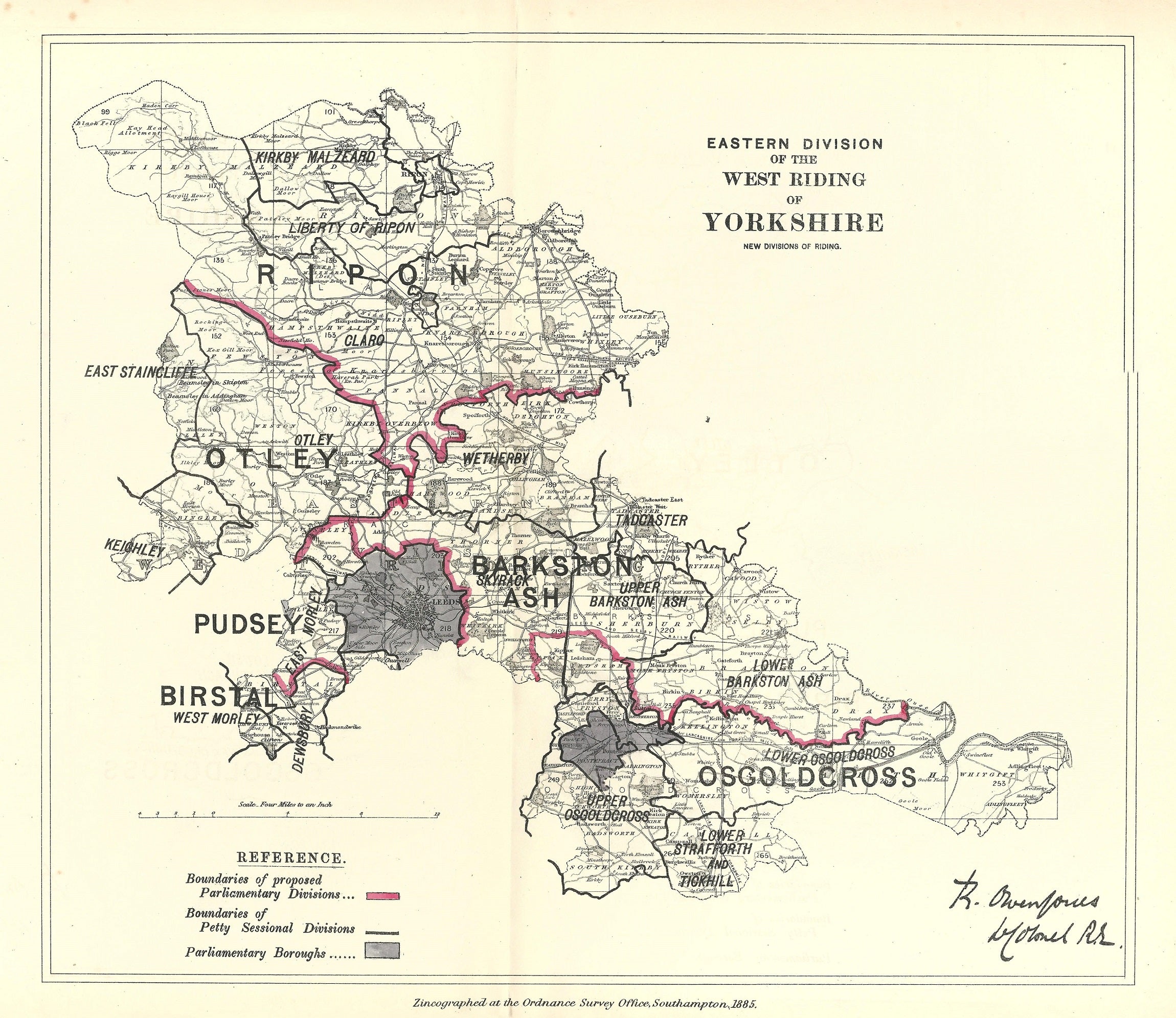 Yorkshire West Riding Eastern Division antique map 1885 – Maps and ...