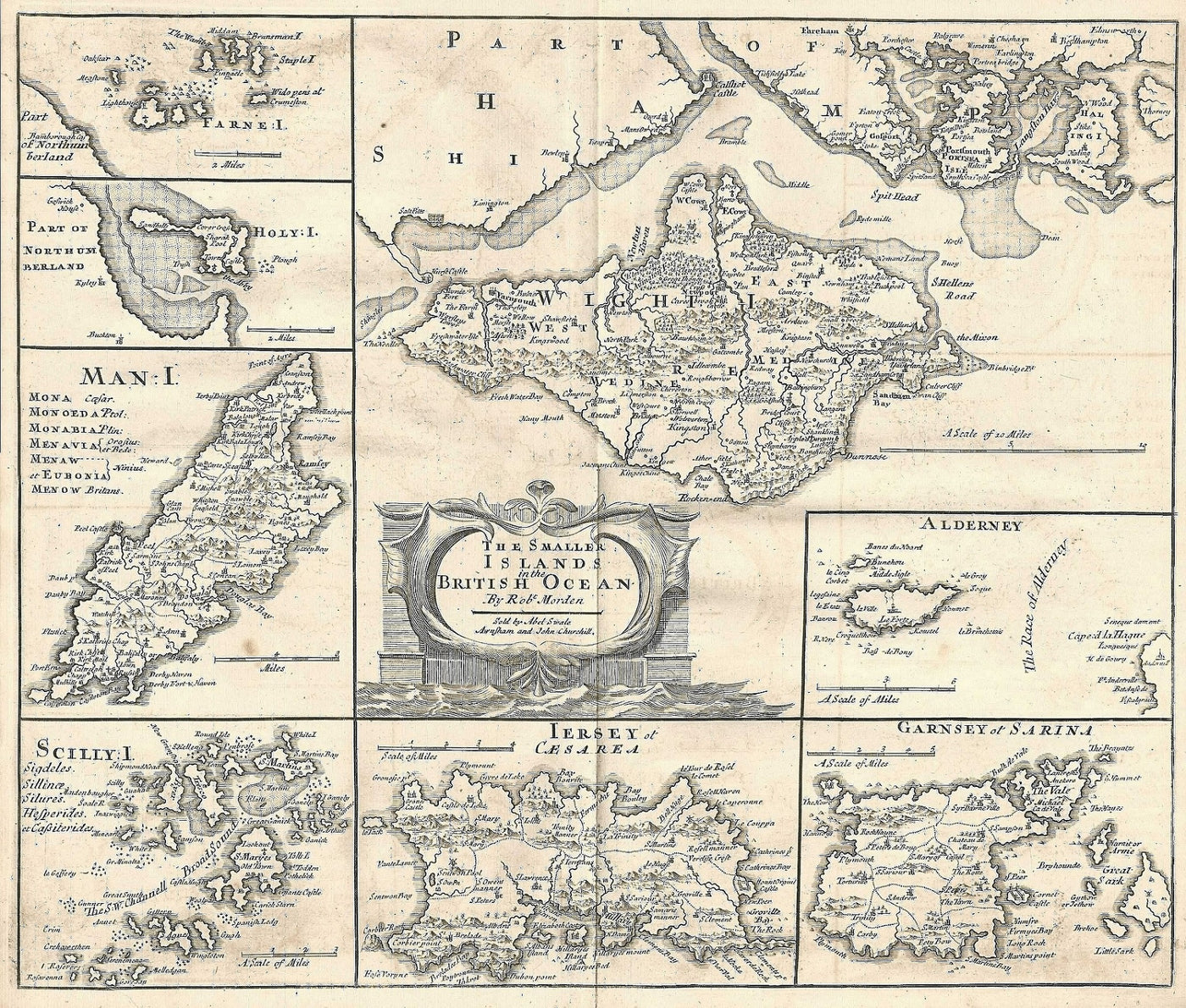 Isle of Wight and the Smaller Islands in the British Ocean 1753