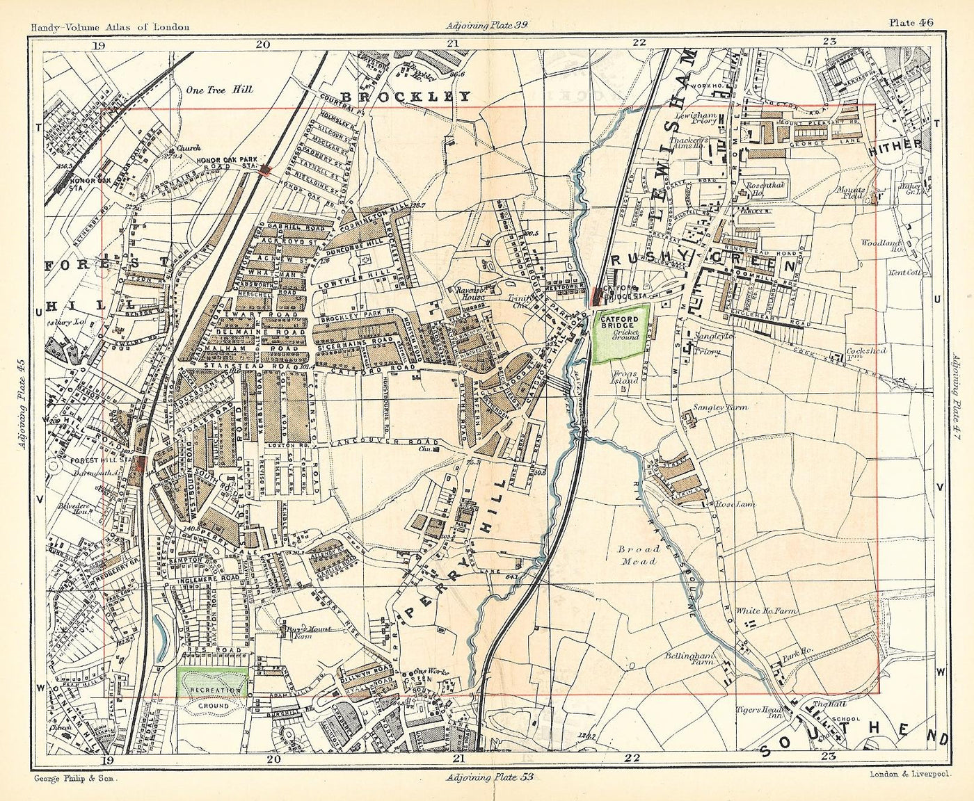 Rushy Green antique map 1891 – Maps and Antique Prints
