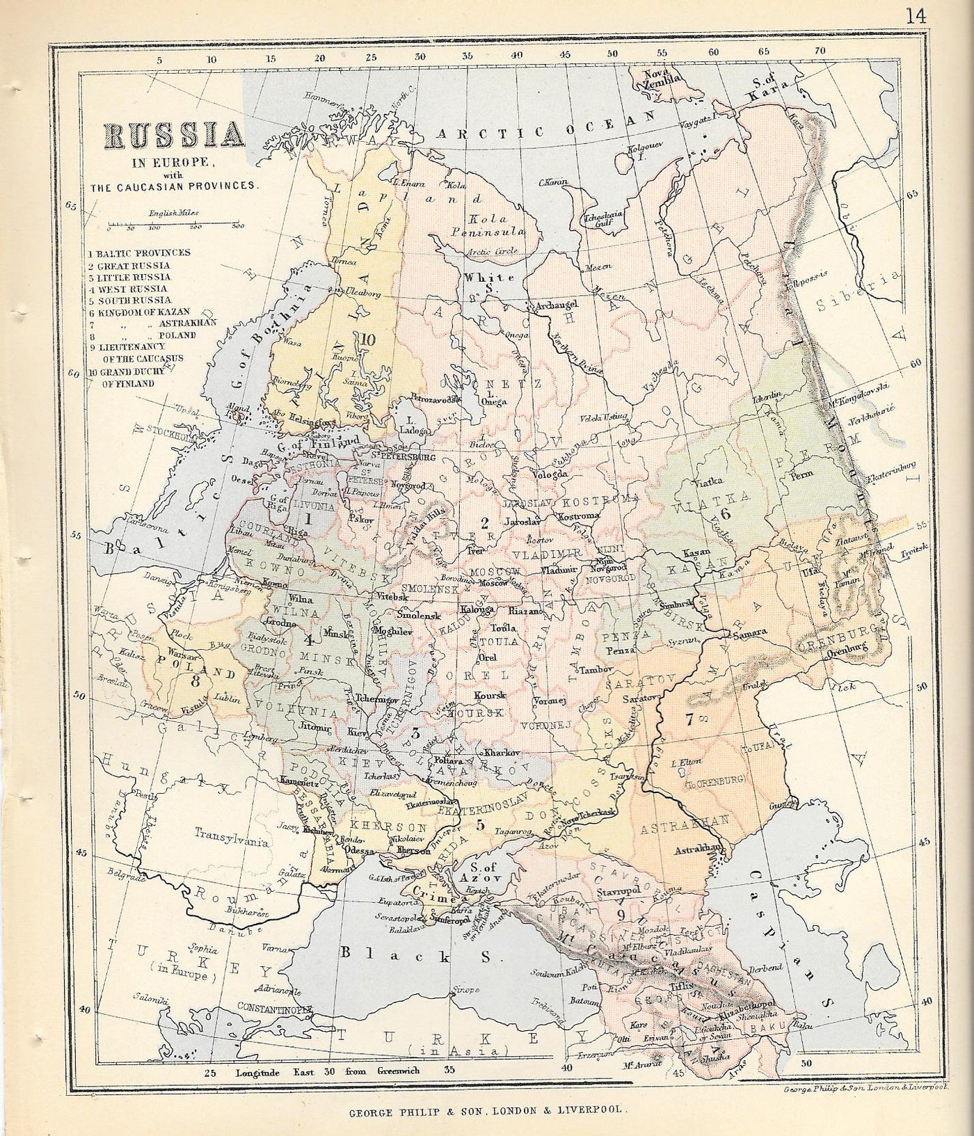 Russia in Europe antique print