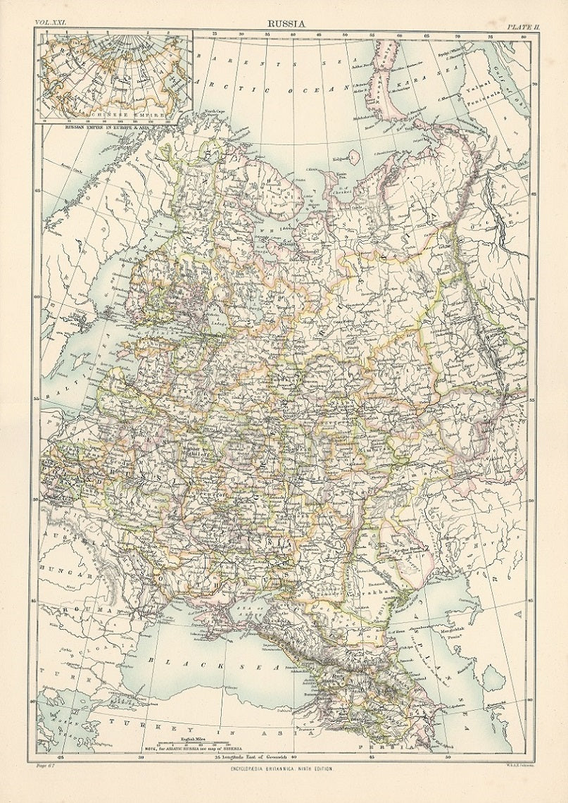 Russia in Europe from Encyclopedia Britannica 1889