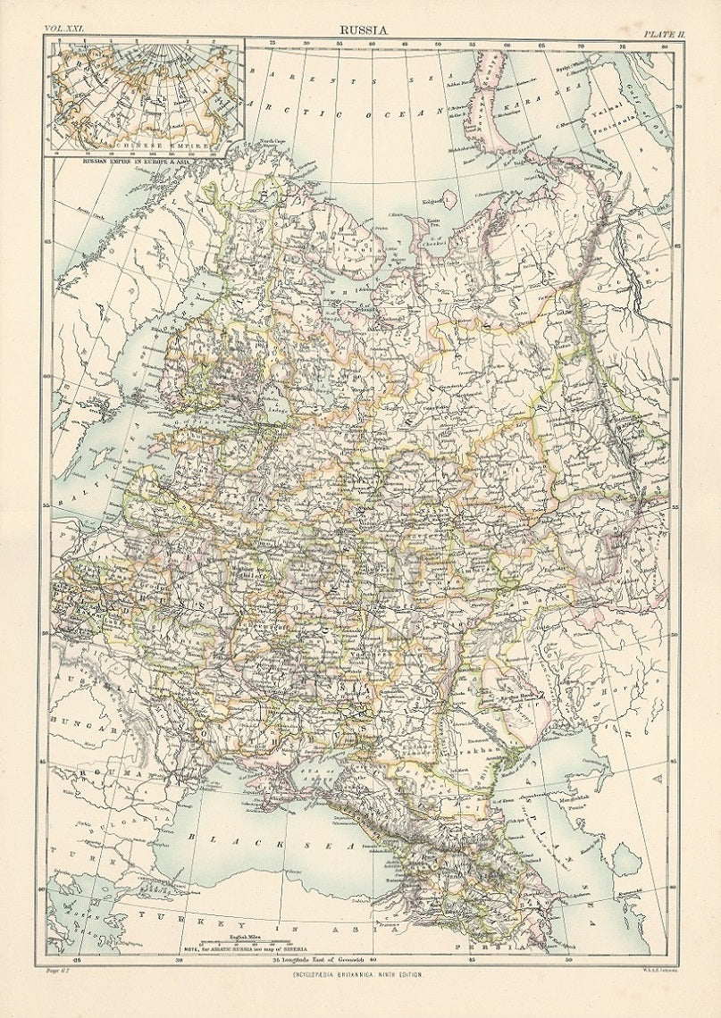Russia in Europe from Encyclopedia Britannica 1876-1889