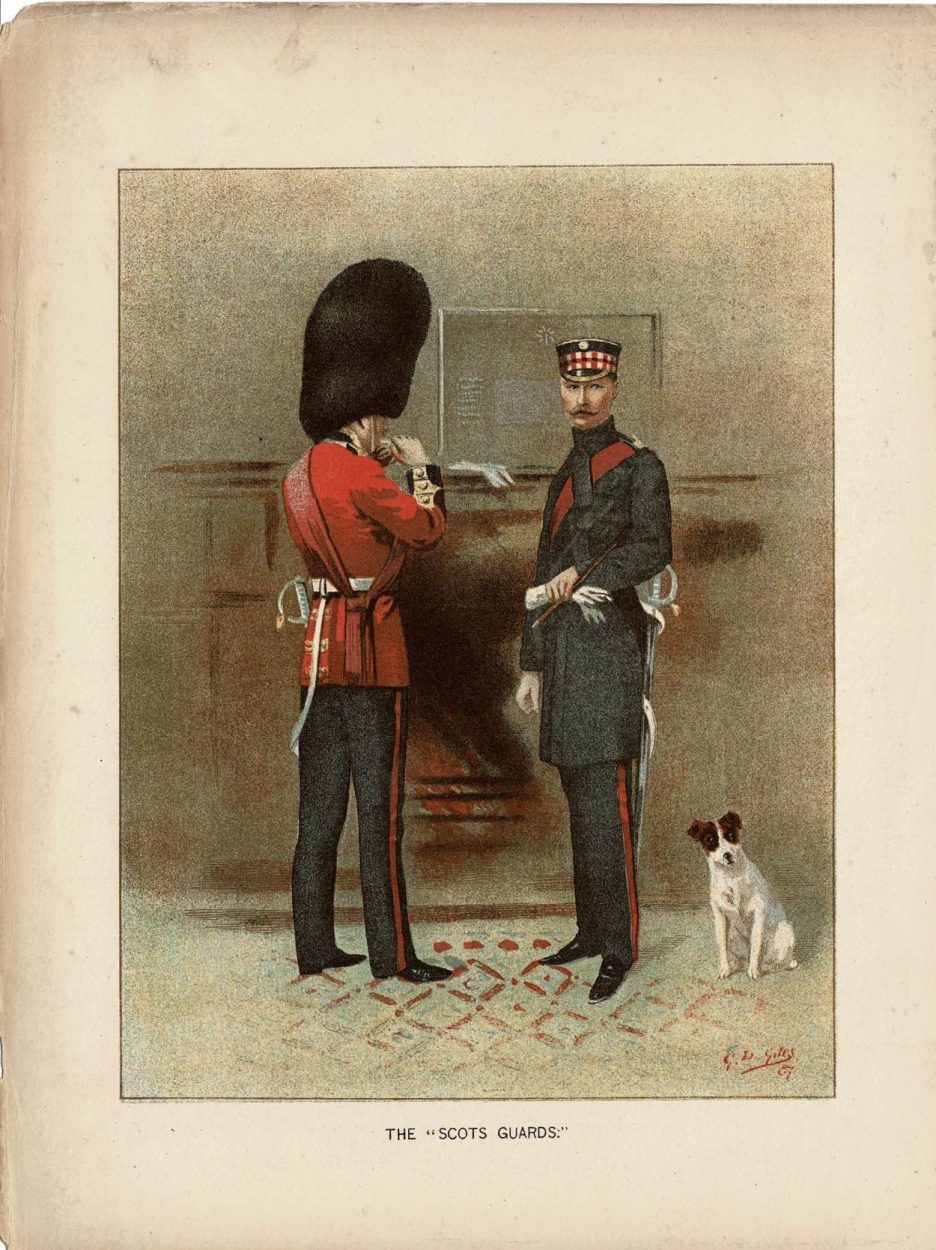 Scots Guards antique print
