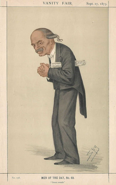 Julius Benedict  German-born composer conductor antique print