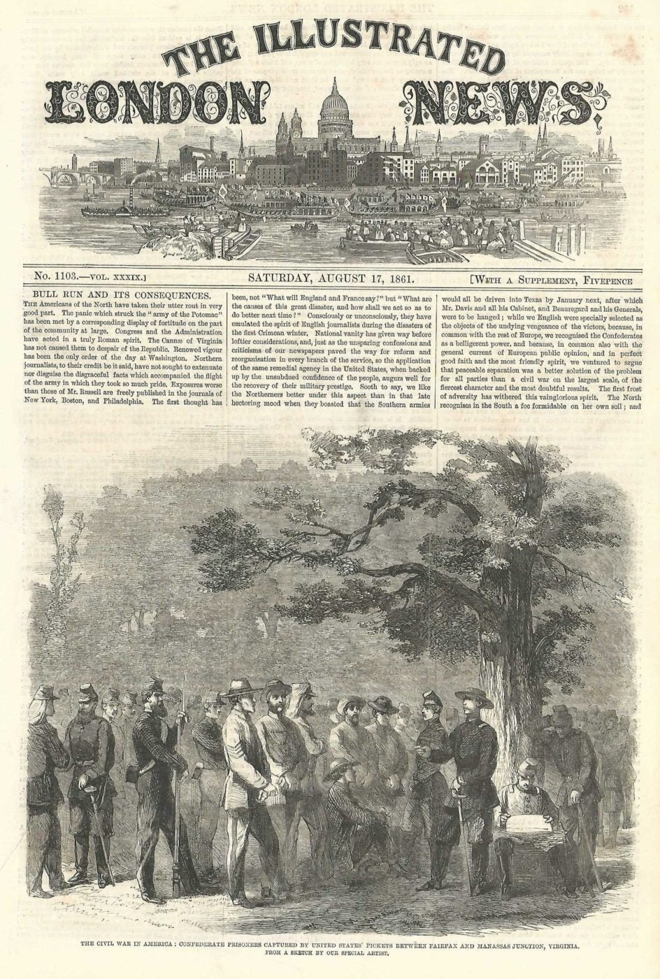 Confederate prisoners captured between Fairfax and Manassas Junction, 1861
