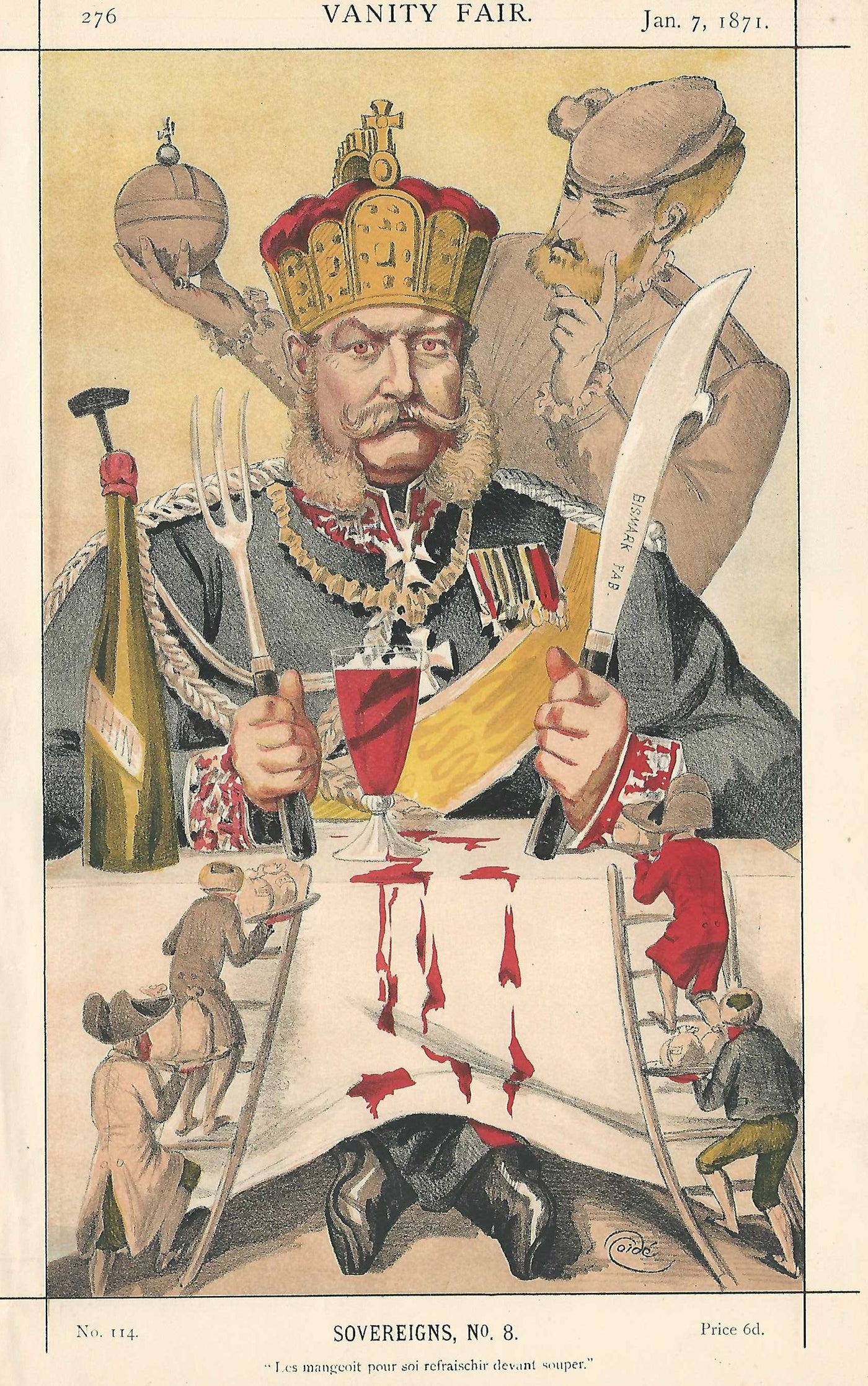 Prussia Hohenzollern King William I Vanity Fair antique print 1871
