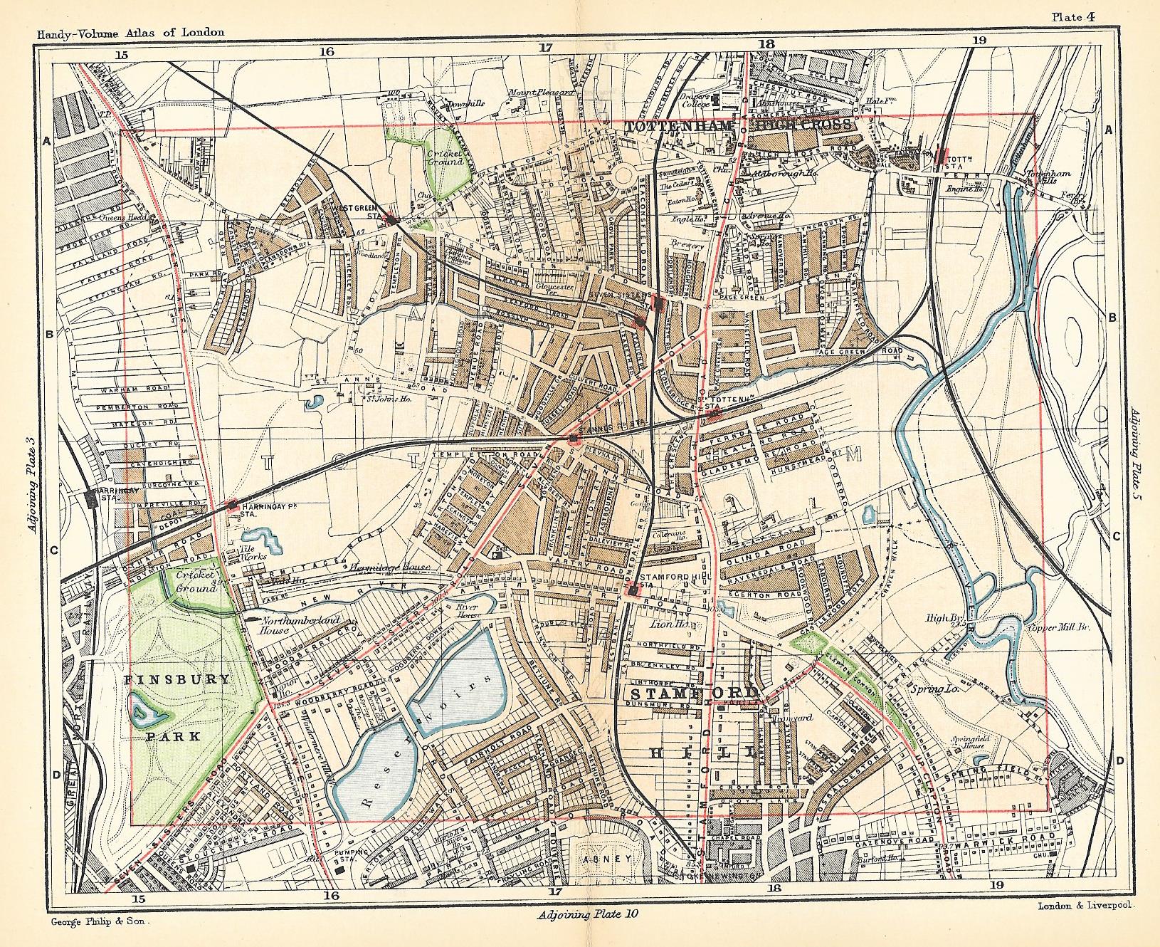 Tottenham Postcode Tottenham antique map – Maps and Antique Prints