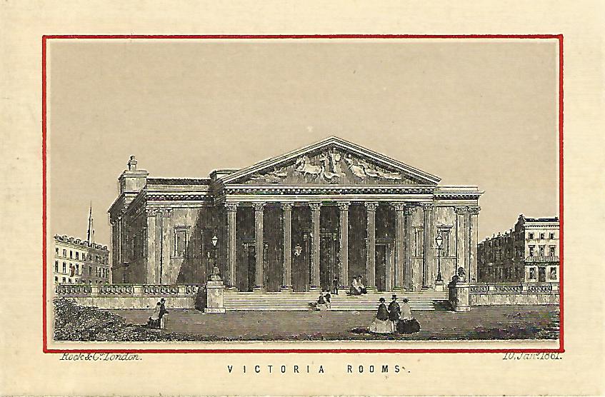 Victoria Rooms Clifton Bristol Gloucestershire antique print 1888