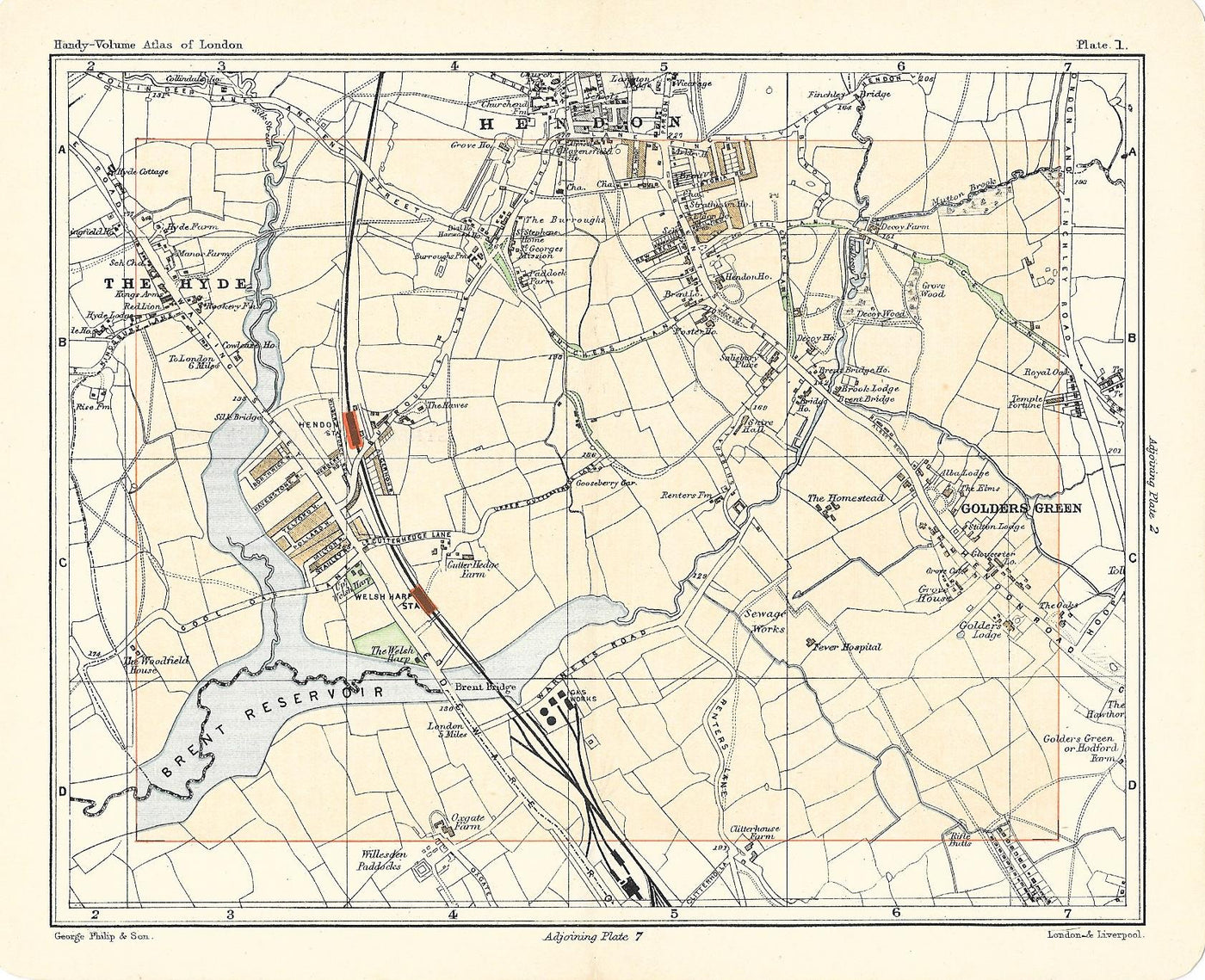 Brent original antique map